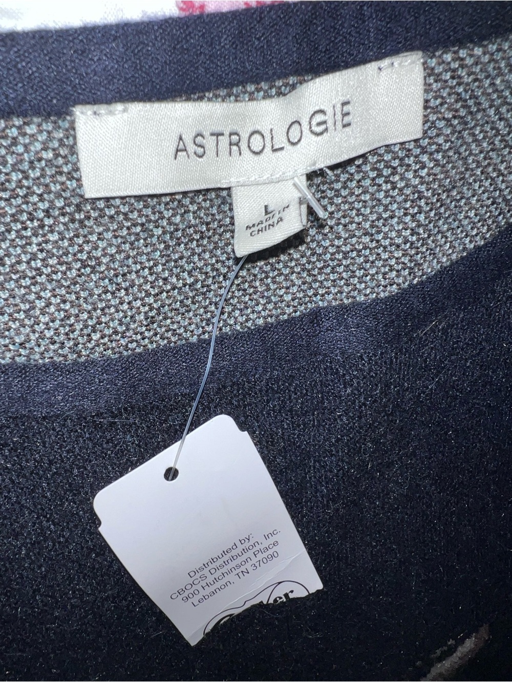 Astrologie Cat Yarn Knit Sweater Navy Blue NWT Size Large - Picture 6 of 9
